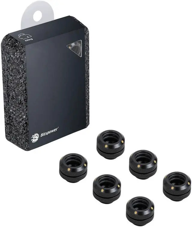 Alt view image 2 of 2 - Bitspower G1/4" Matt Black Enhance Multi-Link For OD 12MM (6PCS)