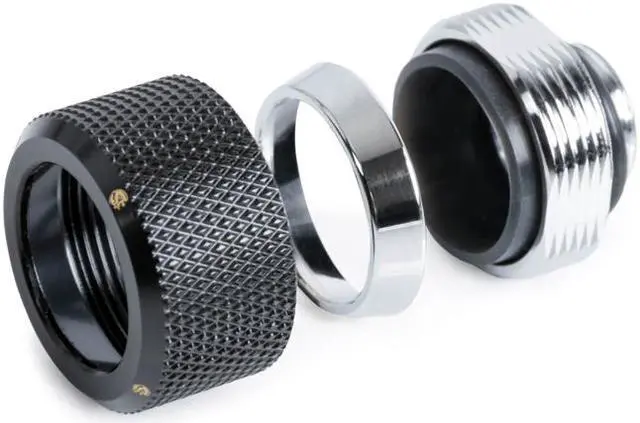 Alt view image 3 of 6 - Bitspower G1/4" Advanced Multi-Link Fitting, for 16mm OD Rigid Tubing, Matte Black