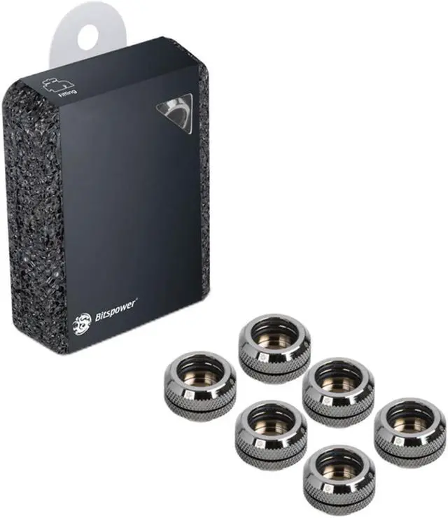 Alt view image 2 of 2 - Bitspower G1/4" Black Sparkle Enhance Multi-Link For OD 14MM (6PCS)