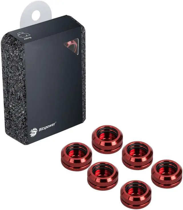 Alt view image 2 of 2 - Bitspower G1/4" Deep Blood Red Enhance Multi-Link For OD 16MM (6PCS)