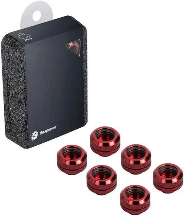 Alt view image 2 of 2 - Bitspower G1/4" Deep Blood Red Enhance Multi-Link For OD 14MM (6PCS)