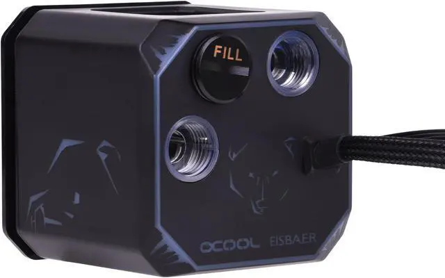 Alt view image 5 of 14 - Alphacool Eisbaer Aurora (Solo) CPU Water Block and Pump, Digital RGB