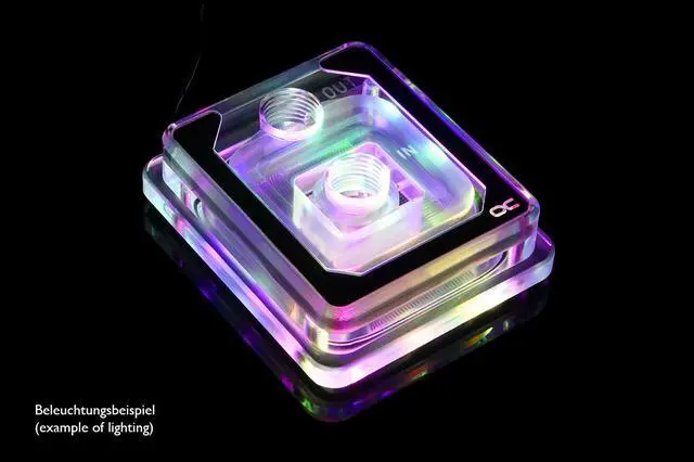 Alt view image 4 of 14 - Alphacool Eisblock Aurora XP3 Light CPU Water Block, Plexi