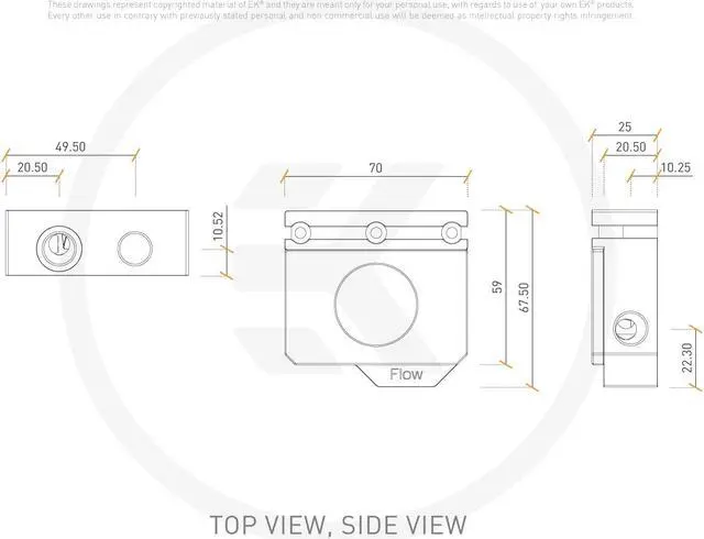Alt view image 4 of 8 - EKWB EK-Quantum Scalar Flow Indicator Bottom-To-Top, Digital RGB, Black LGA 1700 Compatible