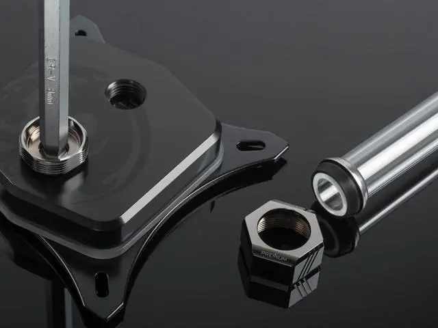Alt view image 3 of 8 - Bitspower Premium G1/4" Hex Multi-Link for 12mm OD Rigid Tubing, Black Sparkle, 6-pack