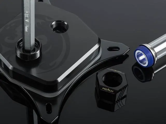 Alt view image 3 of 8 - Bitspower Premium G1/4" Hex Multi-Link for 12mm OD Rigid Tubing, Matte Black, 6-pack