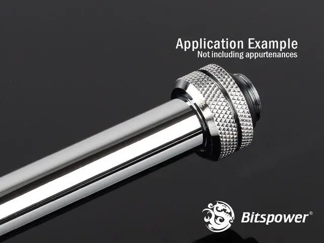 Alt view image 2 of 4 - Bitspower None Chamfer Brass Link Tubing, 14mm OD (0.70mm WD), 500mm, Silver Shining
