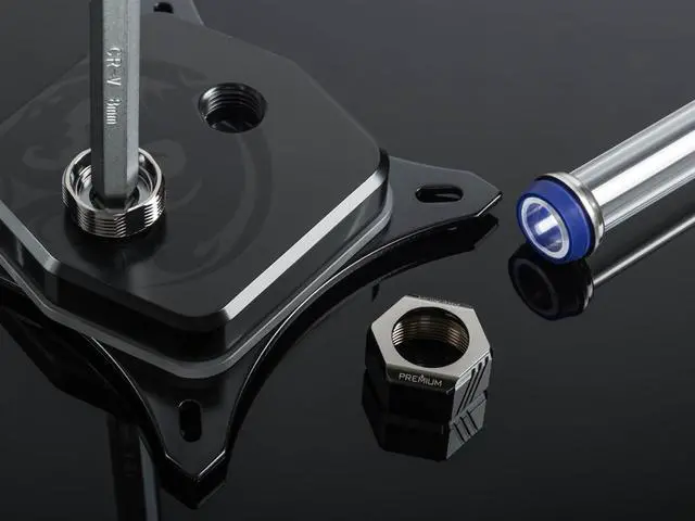 Alt view image 3 of 8 - Bitspower Premium G1/4" Hex Multi-Link for 12mm OD Rigid Tubing, Black Sparkle, 6-pack