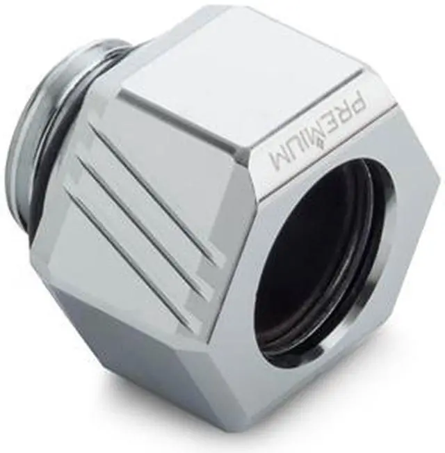 Alt view image 2 of 8 - Bitspower Premium G1/4" Hex Multi-Link for 12mm OD Rigid Tubing, Silver Shining, 6-pack