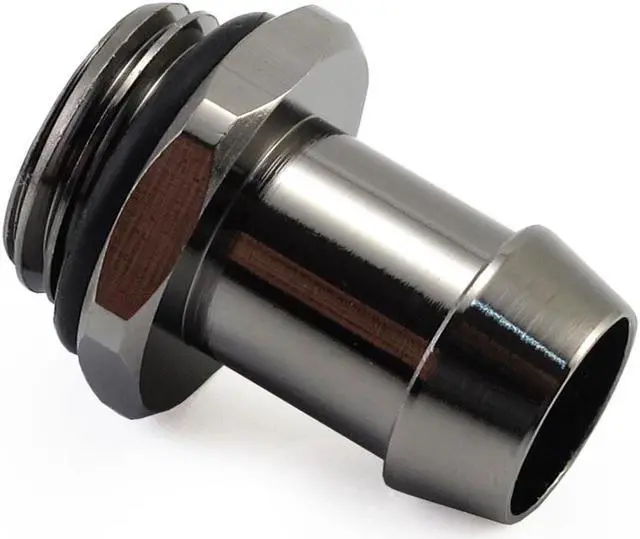 Alt view image 9 of 10 - XSPC G1/4" to 3/8" Barb Fitting for Soft Tubing, Black Chrome