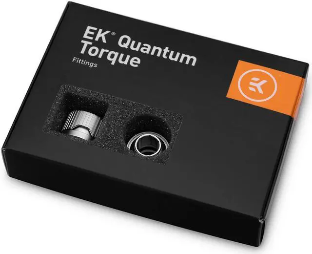 Main image of EKWB EK-Quantum Torque HDC-12 Compression Fitting for EKWB Rigid Tubing, 12mm OD, Satin Titanium, 6-pack