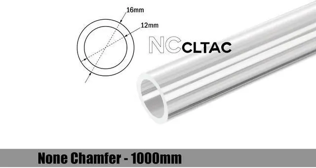 Main image of Bitspower None Chamfer Crystal Link Tube, 16mm OD, 1000mm, Clear