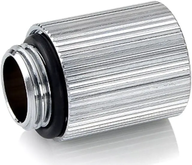 Alt view image 4 of 6 - Bitspower Touchaqua G1/4" Male to Female Extender Fitting, 20mm, Glorious Silver, 2-pack