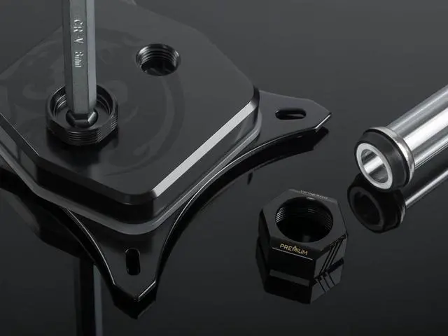 Alt view image 3 of 8 - Bitspower Premium G1/4" Hex Multi-Link for 16mm OD Rigid Tubing, Matte Black, 6-pack