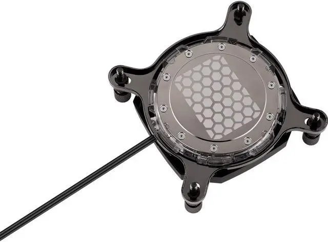 Alt view image 5 of 7 - CORSAIR Hydro X Series XC7 RGB CPU Water Block (1200/AM4) - Nickel-Plated Copper Cold Plate - Black - More Than 60 Micro-Cooling Fins - 16 Individually Addressable RGB LEDs