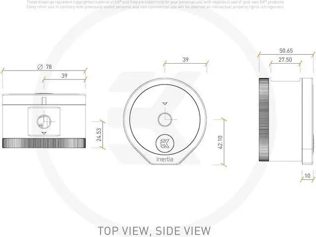Alt view image 9 of 10 - EK-Quantum Inertia D5 Body D-RGB - Acetal