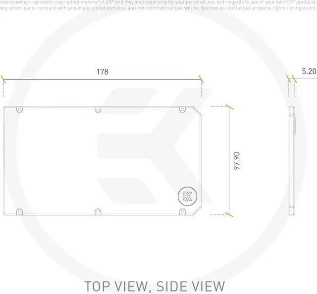Alt view image 3 of 3 - EK-Quantum Vector FE RTX 3070 Backplate - Black