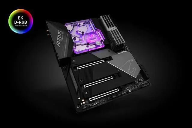 Alt view image 10 of 12 - EK-Quantum Momentum Aorus Z490 Master D-RGB - Plexi