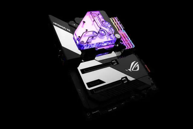 Alt view image 8 of 10 - EK-Quantum Momentum VRM Bridge ROG Maximus XII Formula D-RGB - Plexi