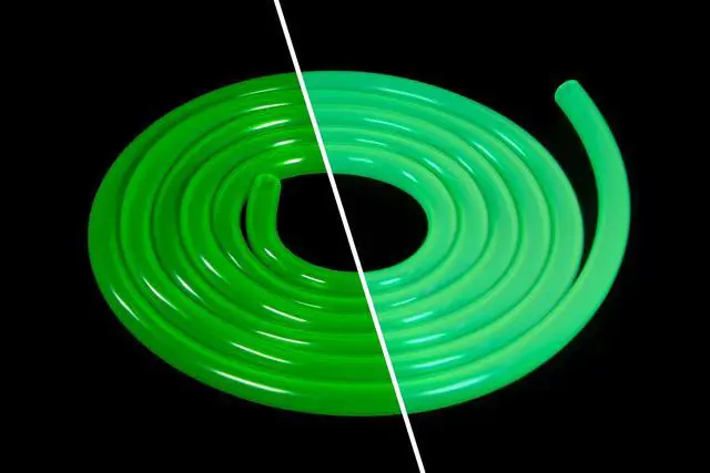 Alt view image 3 of 8 - Alphacool AlphaTube HF Flexible Tubing 10mm ID, 16mm OD (3/8" ID, 5/8" OD), 3 Meters, UV Green