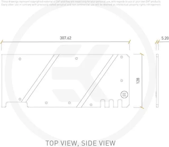 Alt view image 5 of 5 - EK-Quantum Vector Trio RTX 3080/3090 Backplate - Black