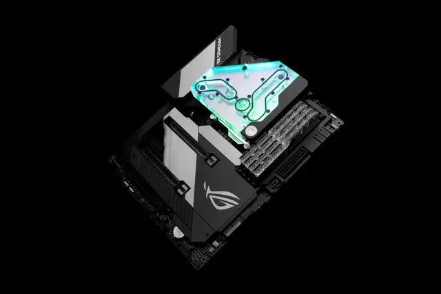 Alt view image 9 of 10 - EK-Quantum Momentum VRM Bridge ROG Maximus XII Formula D-RGB - Plexi