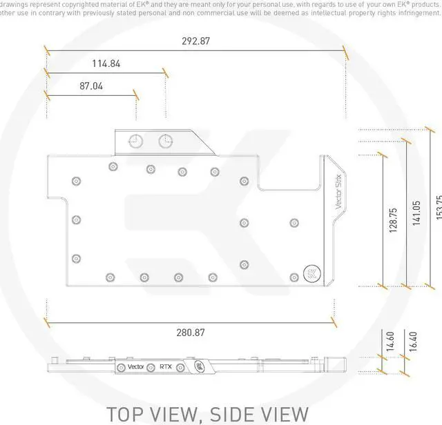 Alt view image 6 of 6 - EK-Quantum Vector Strix RTX 3070 D-RGB - Nickel + Acetal
