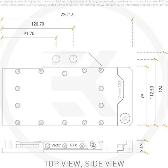 Alt view image 5 of 5 - EK-Quantum Vector RE RTX 3080/3090 - Copper + Acetal
