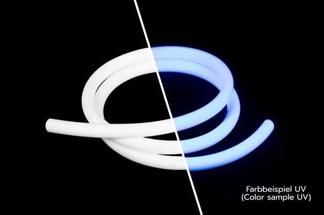 Alt view image 3 of 6 - Alphacool AlphaTube HF Flexible Tubing 10mm ID, 13mm OD (3/8" ID, 1/2" OD), 1 meter, UV White