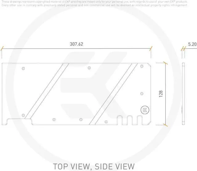 Alt view image 6 of 6 - EK-Quantum Vector Trio RTX 3080/3090 Backplate - Nickel
