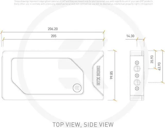 Alt view image 7 of 7 - EK-Quantum Vector FE RTX 3080 D-RGB - Black Special Edition