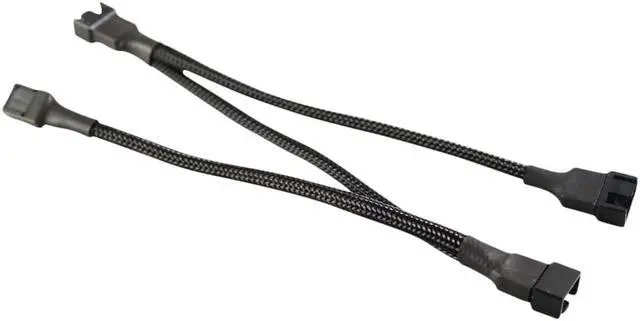 Main image of Darkside 4-Pin Triple Fan Power 3-Way Cable Splitter - Jet Black (DS-0734)