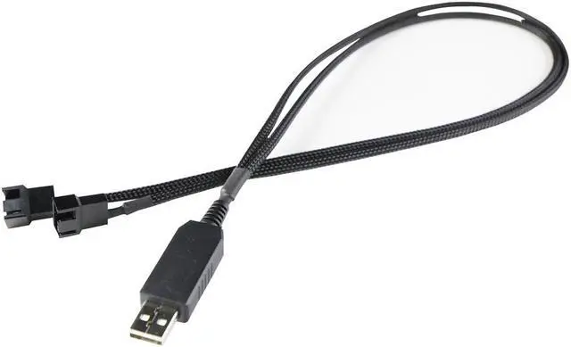 Alt view image 2 of 3 - Darkside USB Mini-Transformer to 12v Dual Fan Adapter Cable (DS-1044)
