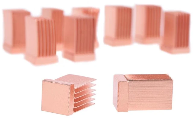 Alt view image 11 of 11 - Alphacool GPU RAM Copper Heatsinks 6,5x6,5mm - 10pcs