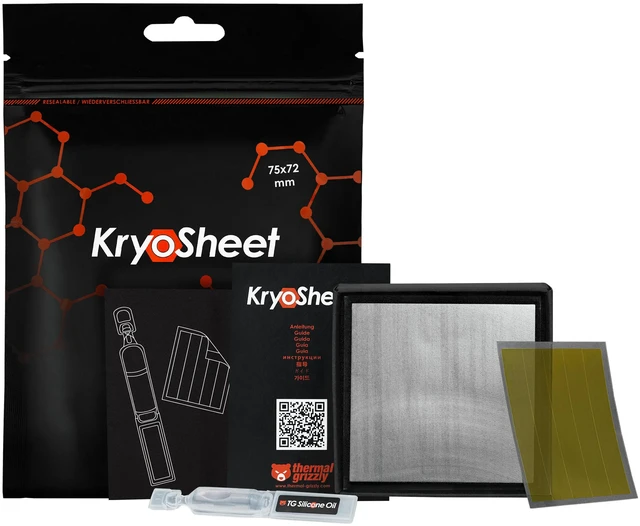 Alt view image 10 of 12 - Thermal Grizzly Kryosheet - 75x 72x 0.2 mm, Black (TG-KS-75-72)