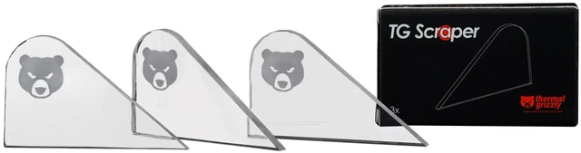 Alt view image 9 of 12 - Thermal Grizzly Scraper - 3 Pack - Clear, Acrylic (TG-SC-3)