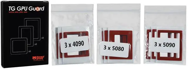 Alt view image 19 of 20 - Thermal Grizzly TG-GG-01 TG GPU Guard Gasket for RTX 4090/5080/5090 Highly Compressible, Protection, 9Piece