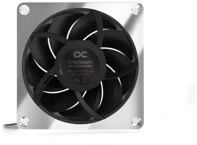 Alt view image 10 of 14 - Alphacool Apex Stealth Metal Fan 2000rpm Chrome - 120x120x25mm (13818)