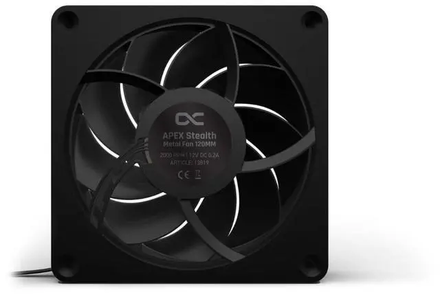Alt view image 10 of 13 - Alphacool Apex Stealth Metal Fan 3000rpm Matte Black - 120x120x25mm (13823)