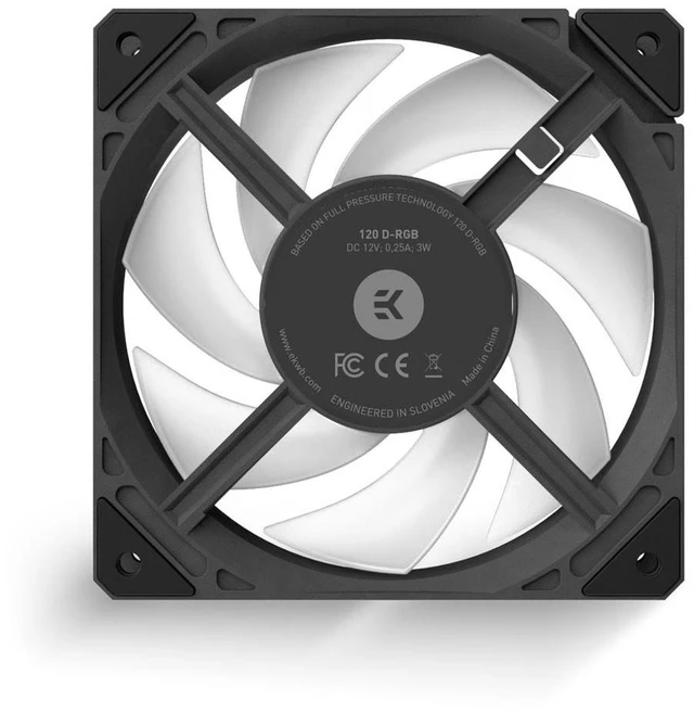 Alt view image 10 of 14 - EK-Loop Fan FPT 120 D-RGB - 120mm Black (550-2300rpm)