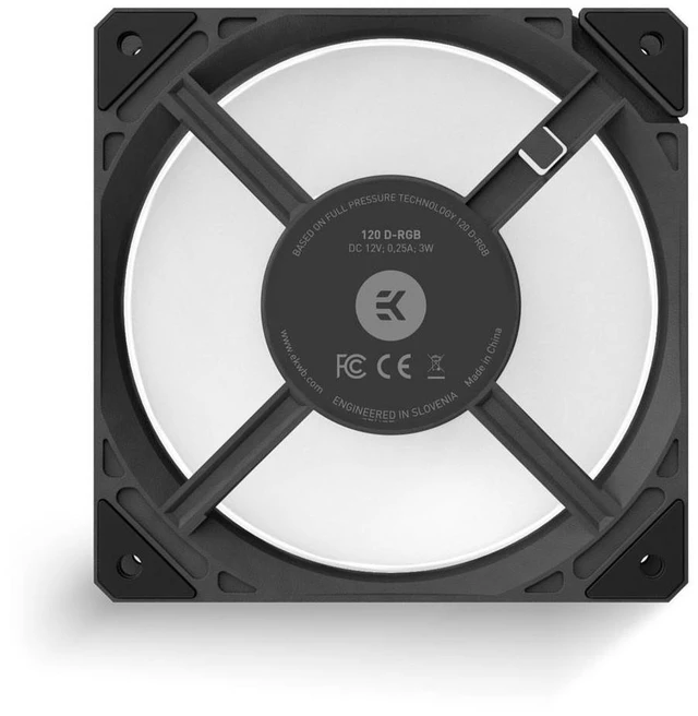 Alt view image 11 of 14 - EK-Loop Fan FPT 120 D-RGB - 120mm Black (550-2300rpm)