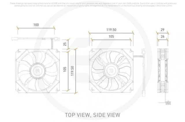 Alt view image 10 of 14 - EK-Quantum Impulse 120 D-RGB Computer Cooling Fan - 120mm White (400-1800 rpm)