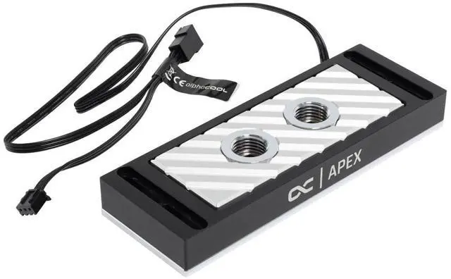 Alt view image 9 of 13 - Alphacool Apex RAM X4 Water Cooler - Silver RAM Water Block, G1/4, Nickel Plated Copper (13781)