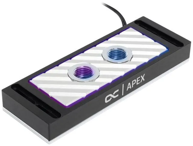 Alt view image 8 of 13 - Alphacool Apex RAM X4 Water Cooler - Silver RAM Water Block, G1/4, Nickel Plated Copper (13781)
