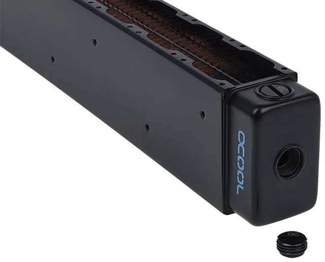 Alt view image 5 of 8 - Alphacool 14290 NexXxoS UT60 Full Copper X-Flow 40mm Quad Radiator Water Cooling Radiators, G1/4, 60mm, Black