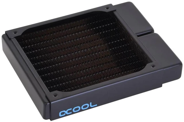 Alt view image 12 of 12 - Alphacool NexXxoS ST25 Full Copper 120mm Radiator, 120mm x 1, Single Fan, G1/4, 25mm, Black (14352)