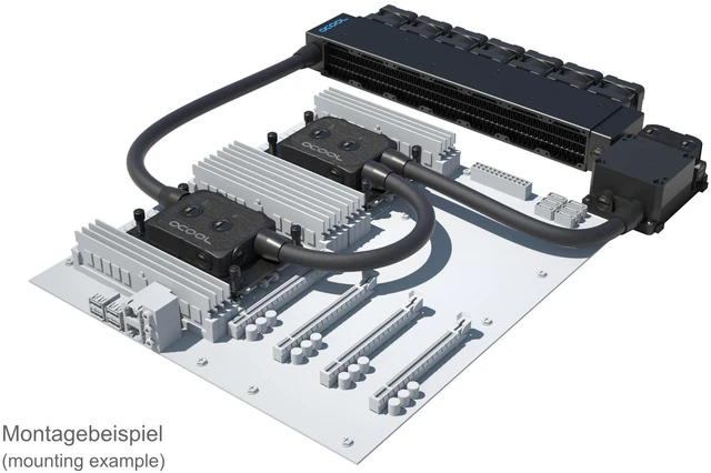 Alt view image 7 of 7 - Alphacool AGB ES Reservoir 1U - DDC Pump Top Version
