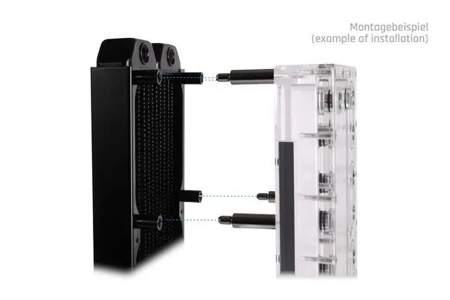 Alt view image 9 of 12 - Alphacool Core Push Mounting 50mm M3/M4/UNC 6-32 Set 4x (15726)