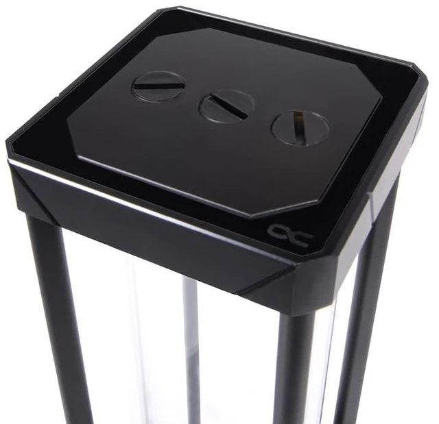 Alt view image 6 of 10 - Alphacool Eisbecher Aurora 250mm Glass Reservoir with D5 Body (Pump Not Included), Black/acetal, G1/4, Borosilicate Glass (15379)