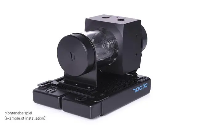 Alt view image 11 of 13 - Alphacool Core 100 Aurora Reservoir Acetal/Acryl with VPP Pump (15380)